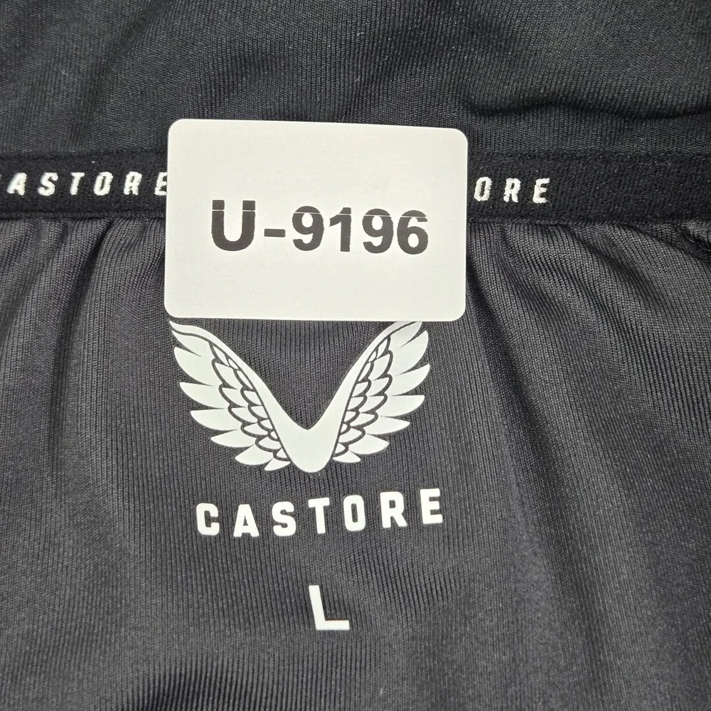 Castore Men‎ Activewear Top L Black Logo Zipper Long Sleeve
